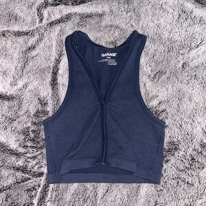 Garage navy blue crop tank , size xs #garage